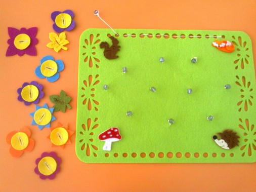 Дидактическое пособие «Цветочная полянка» для детей 3-4 лет