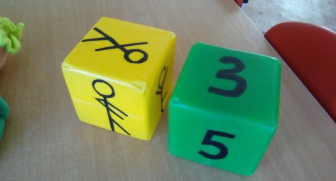 Подвижная развивающая игра для детей от 3-7 лет «Волшебный кубик»